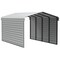 Arrow Storage Products Galvanized Steel Carport, W/ 2-Sided Enclosure, Compact Car Metal Carport Kit, 12'x20'x9', Eggshell CPH122009ECL2 - alternate 1